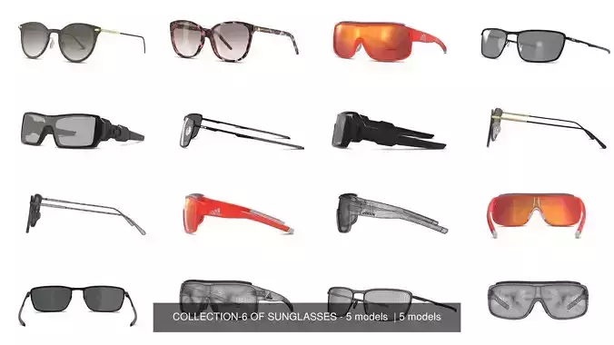 COLLECTION-6 OF SUNGLASSES - 5 models  