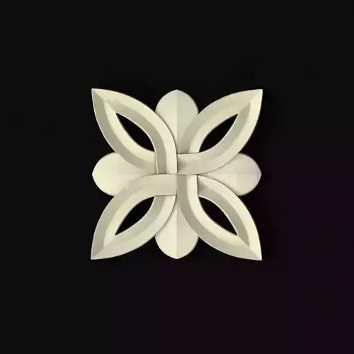 Central decor ornament for furniture 3D model