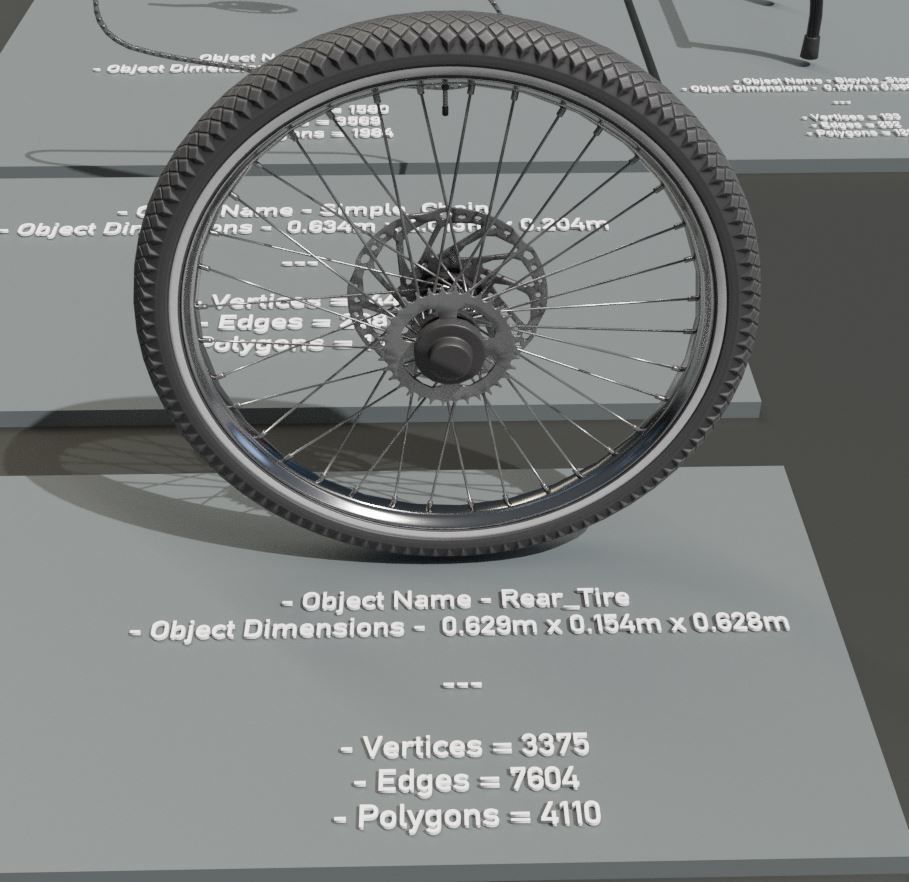 Cargo Bike Orange Low-Poly and Rigged Version  Low-poly 3D model_6