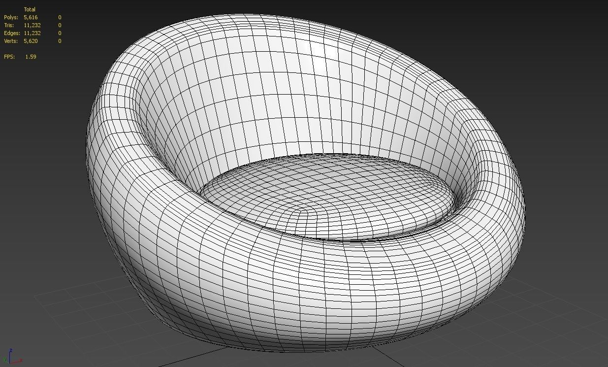 BeanBag Chair 01 Low-poly 3D model_11