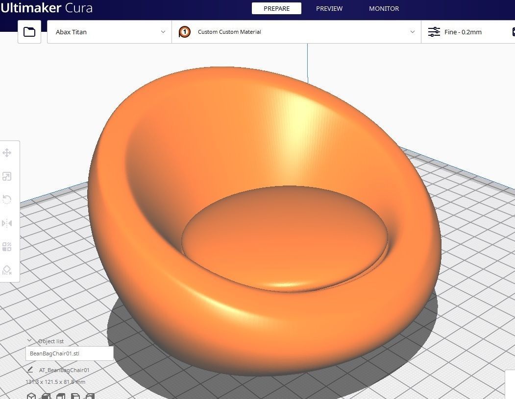 BeanBag Chair 01 Low-poly 3D model_3