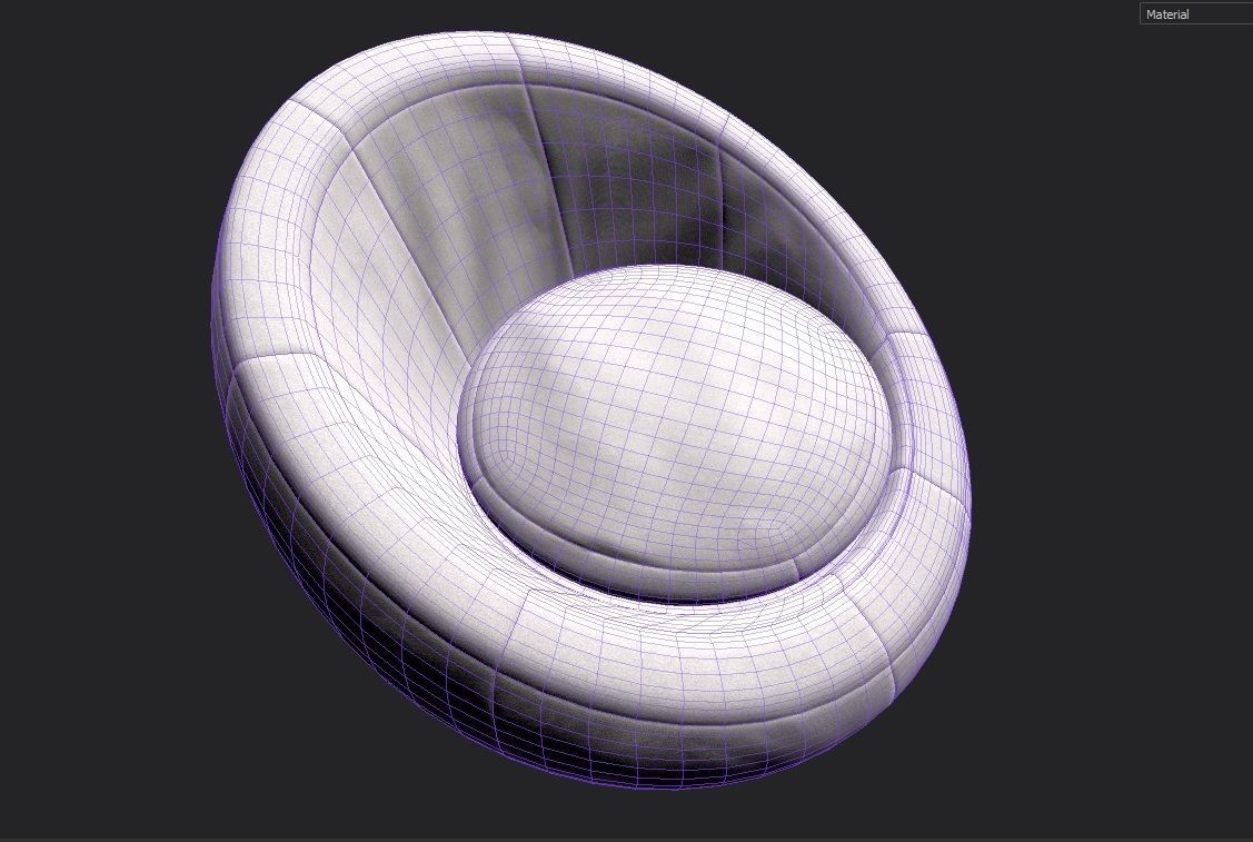 BeanBag Chair 01 Low-poly 3D model_10