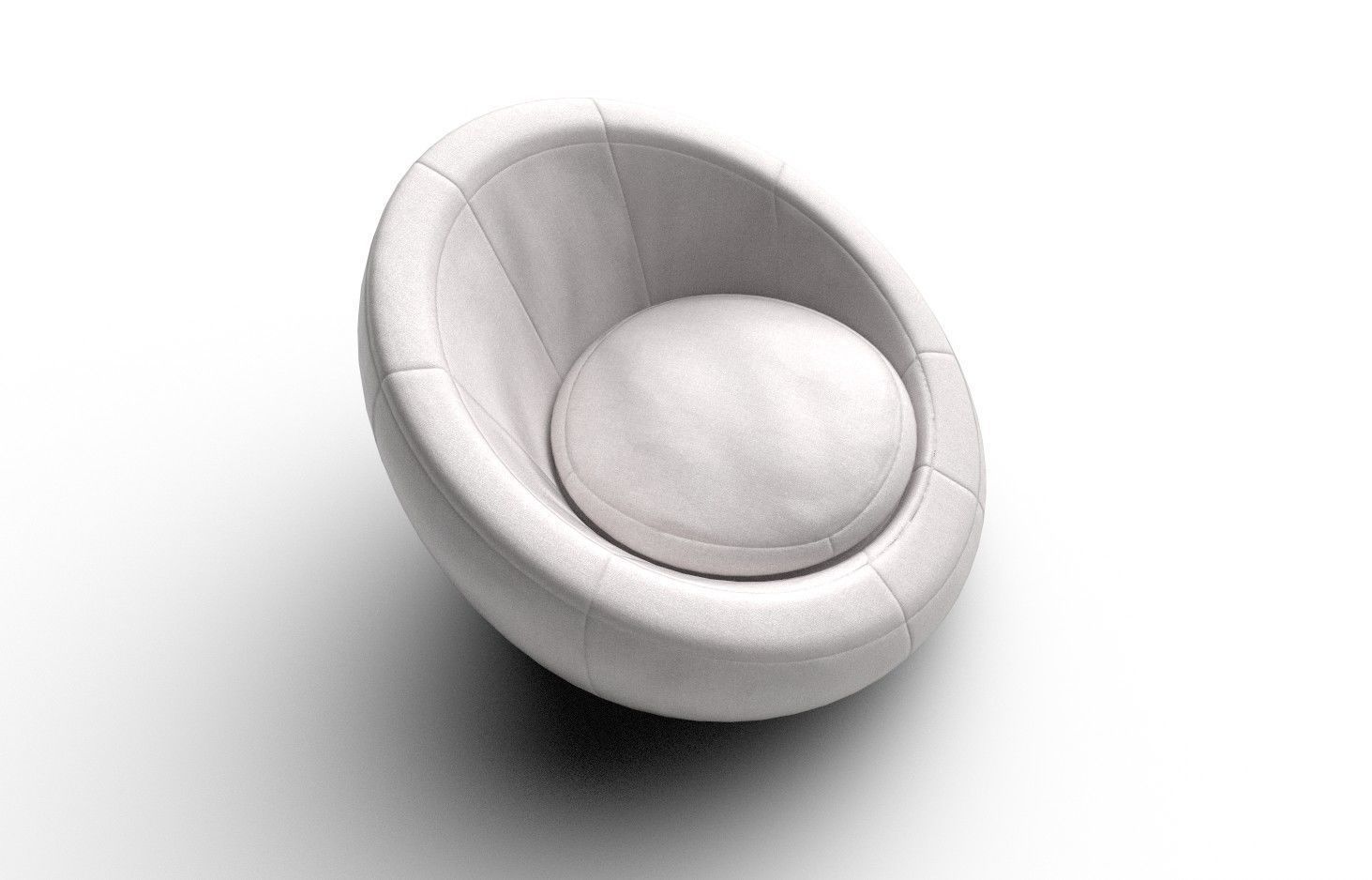 BeanBag Chair 01 Low-poly 3D model_9