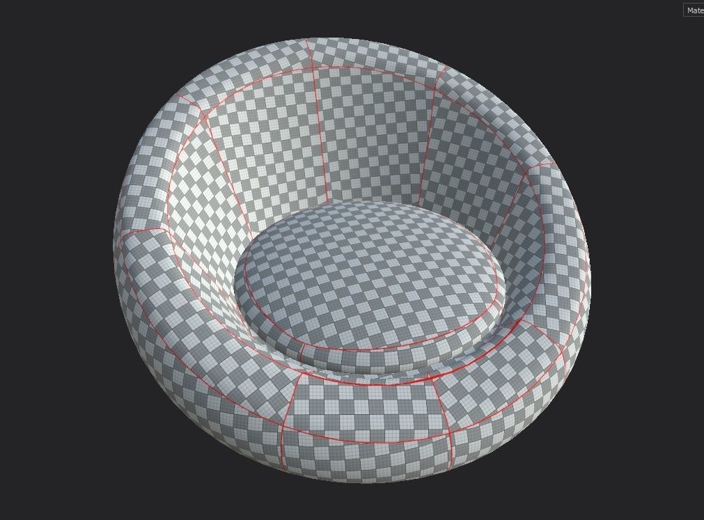 BeanBag Chair 01 Low-poly 3D model_2