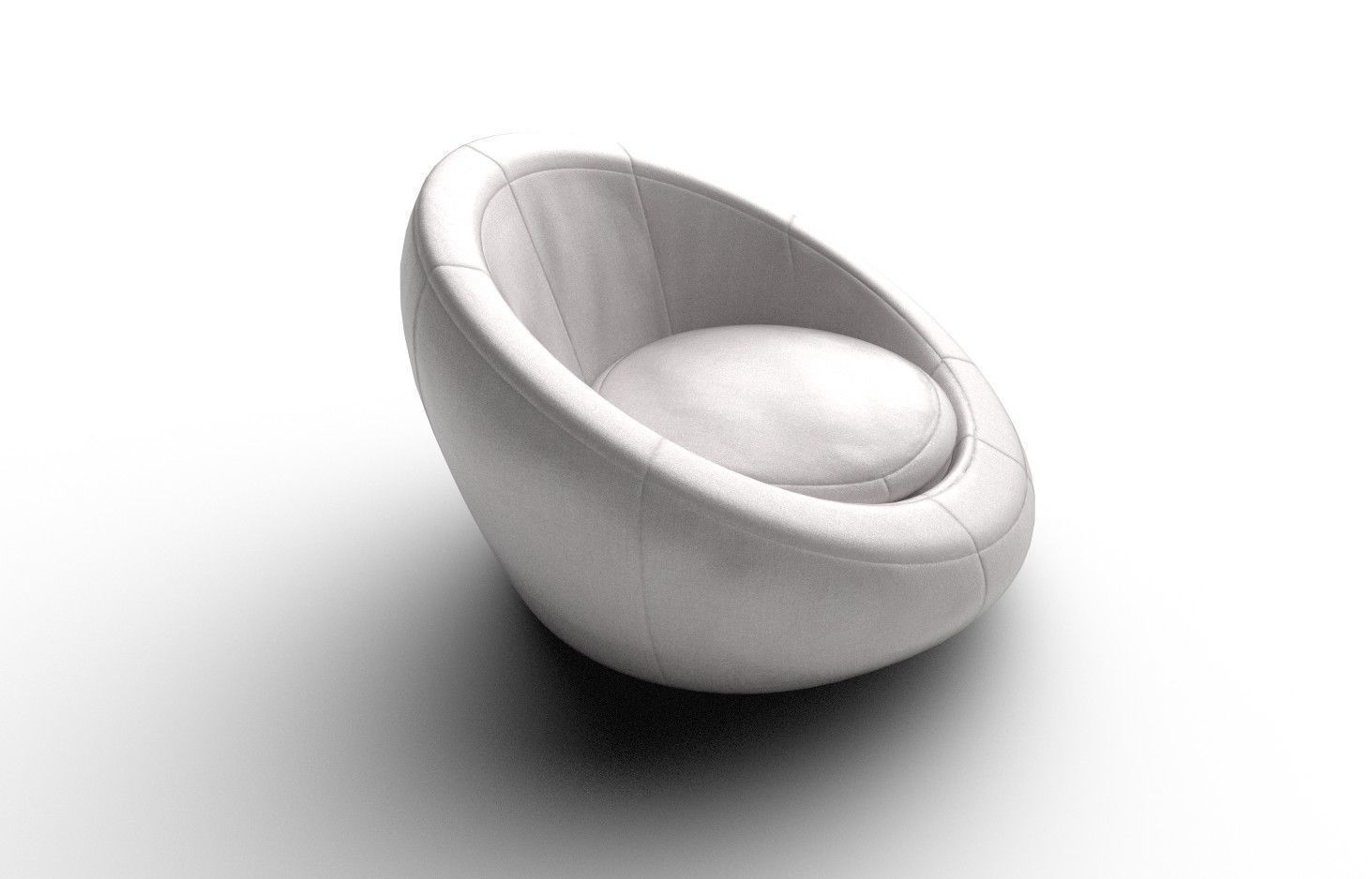 BeanBag Chair 01 Low-poly 3D model_8