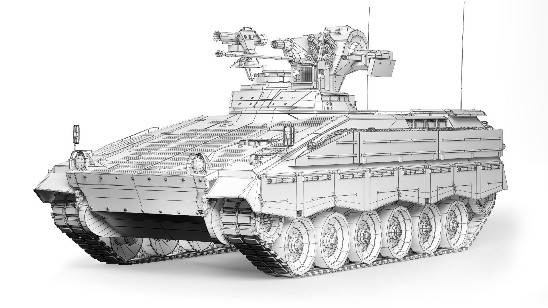 BMP Marder 1A3 1989 3D model_8