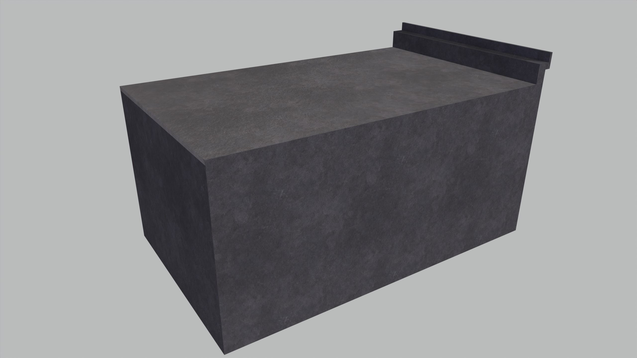store concrete block Low-poly 3D model_7