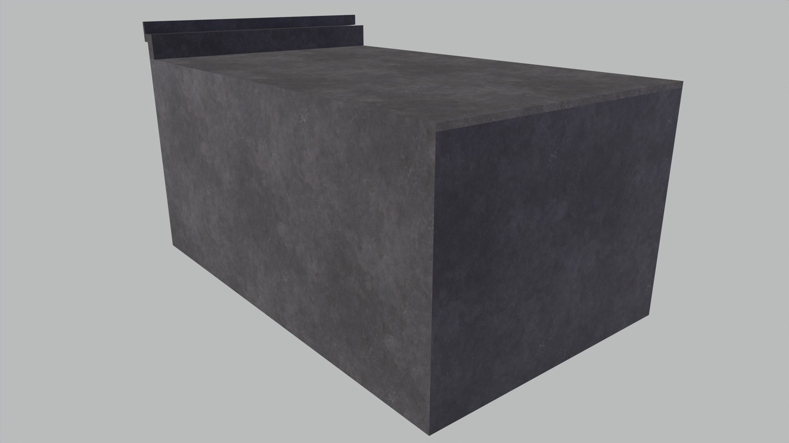 store concrete block Low-poly 3D model_5