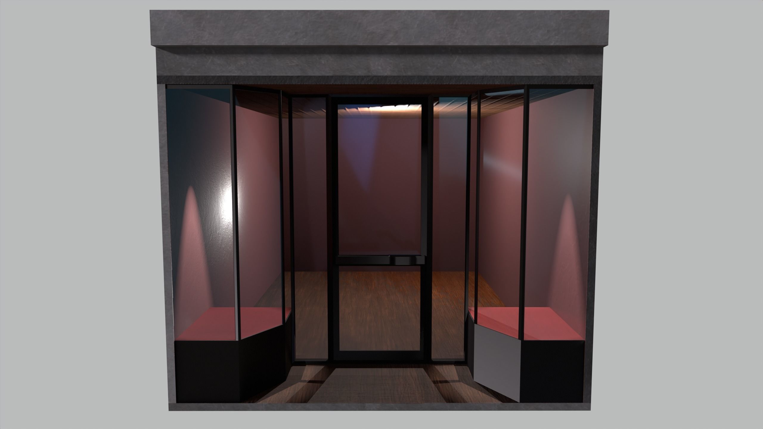 store concrete block Low-poly 3D model_9