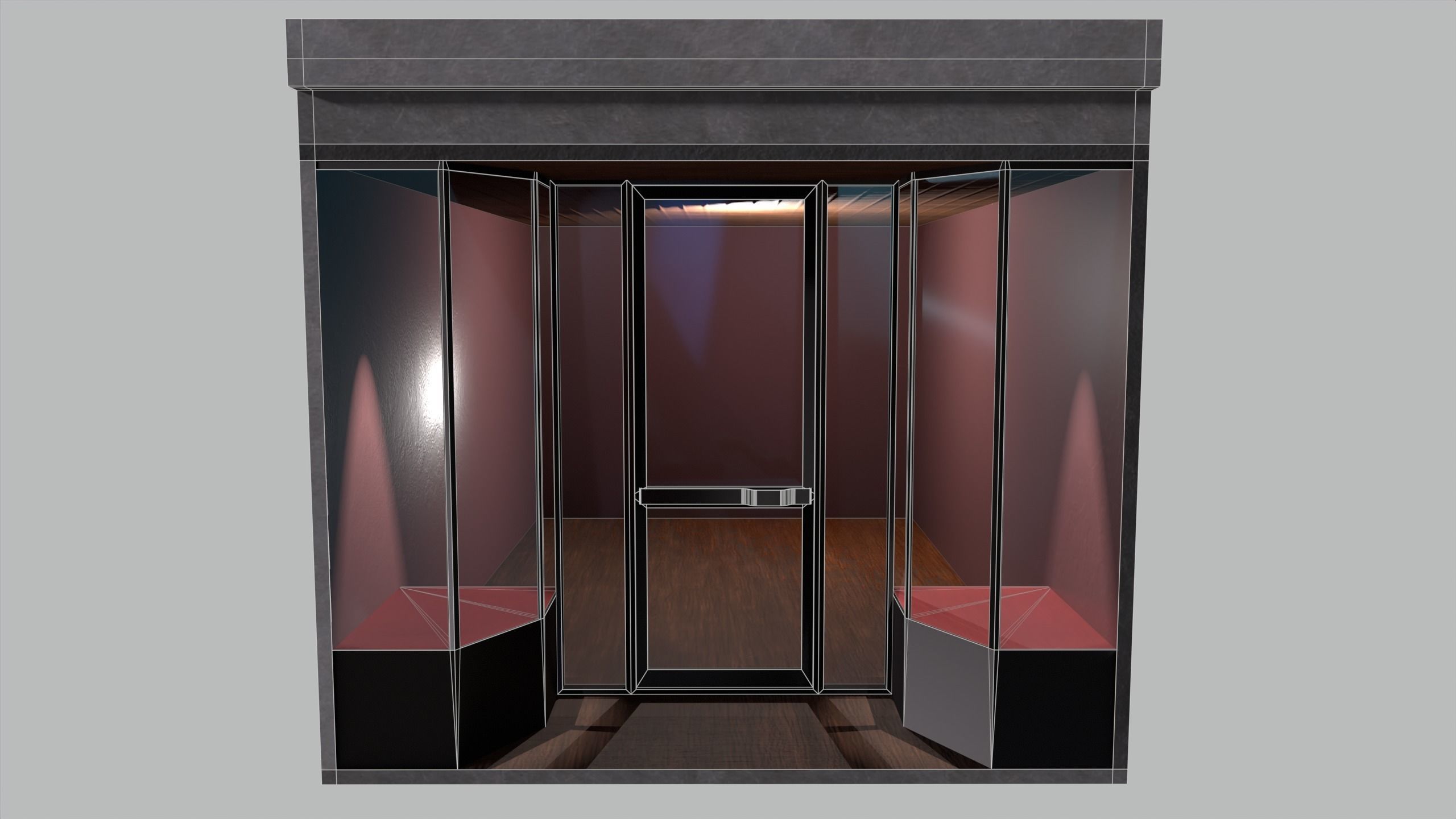 store concrete block Low-poly 3D model_10