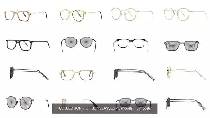 COLLECTION-7 OF SUNGLASSES - 5 models  
