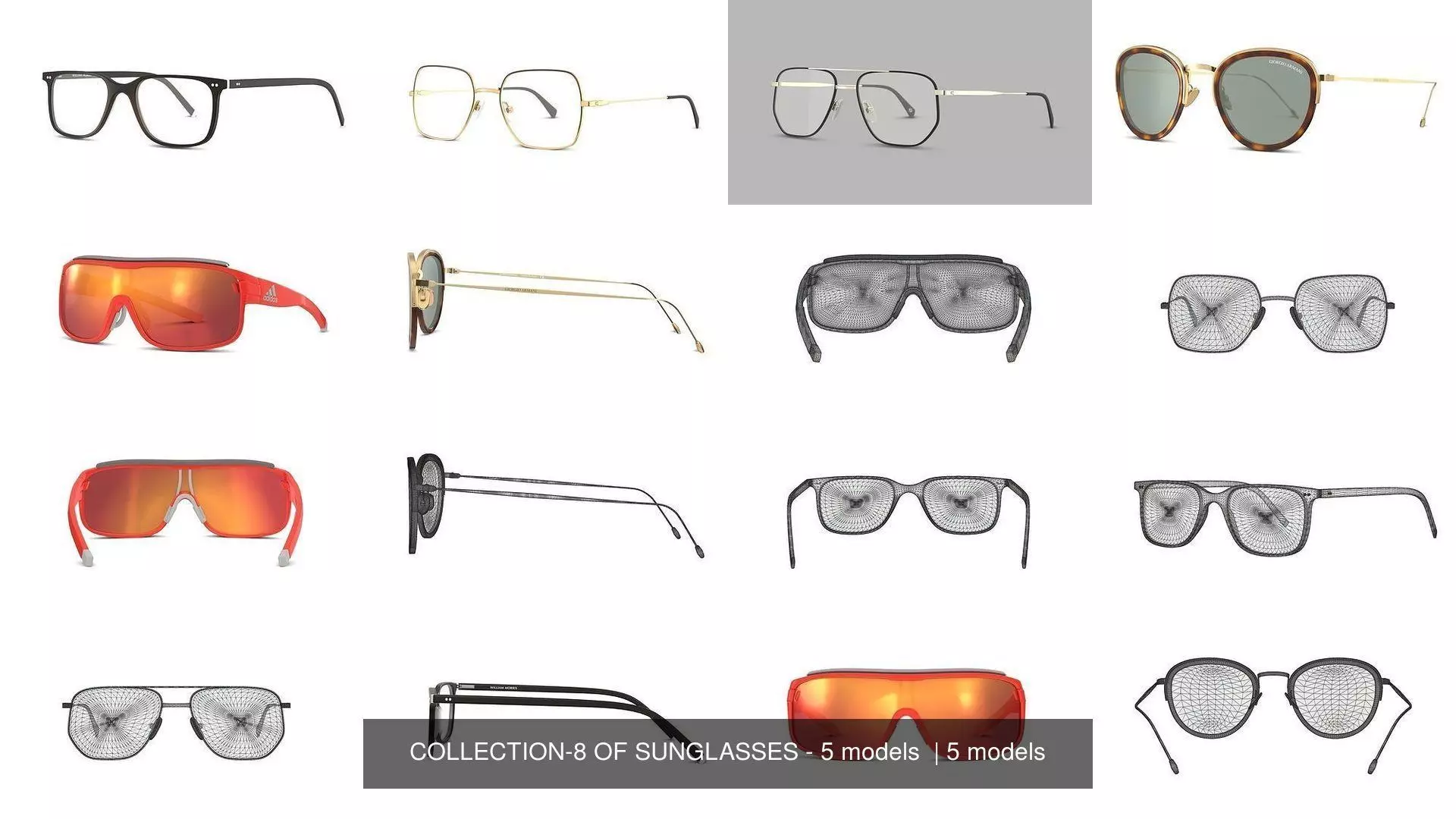 COLLECTION-8 OF SUNGLASSES - 5 models  _0