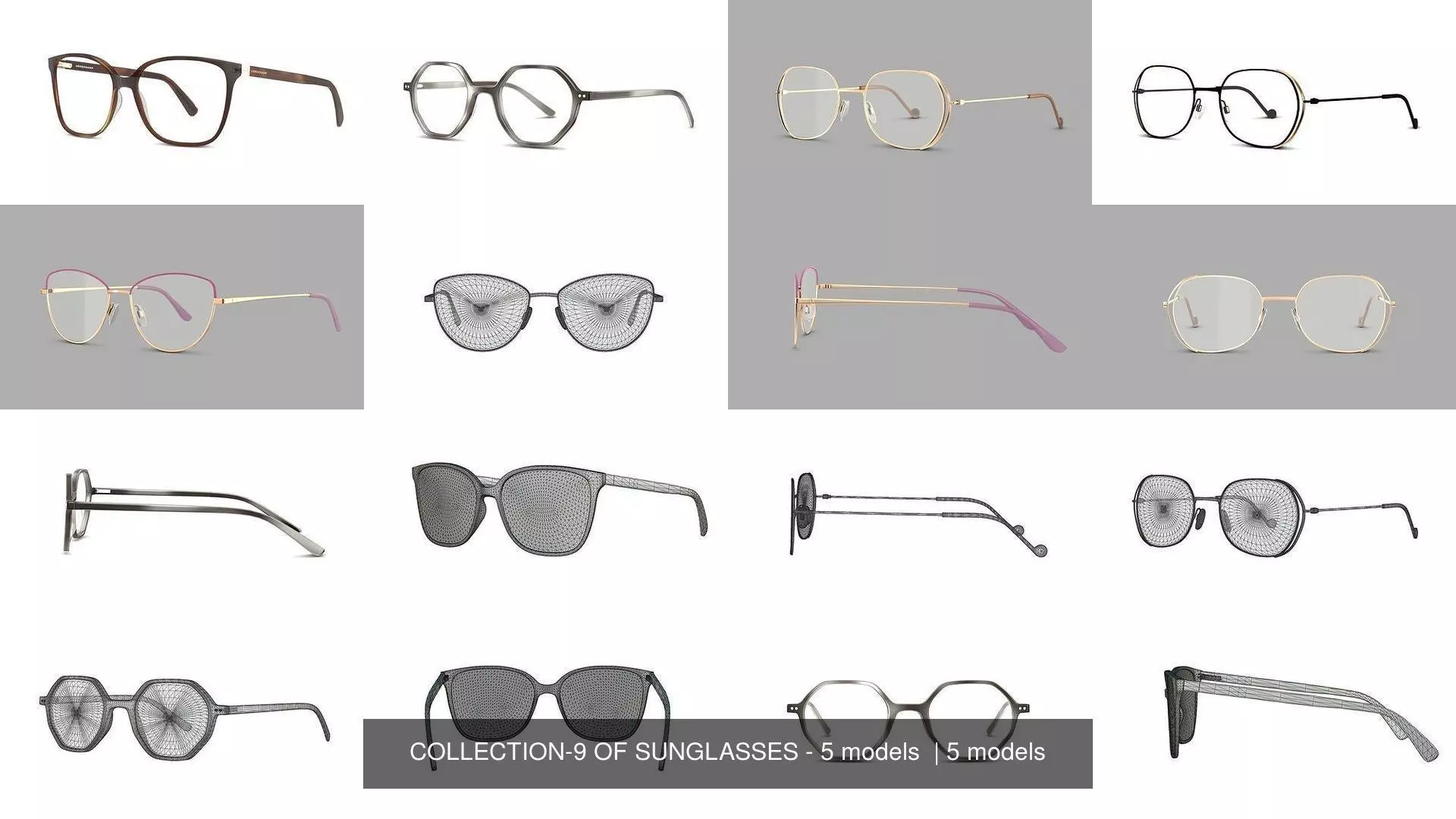 COLLECTION-9 OF SUNGLASSES - 5 models _0