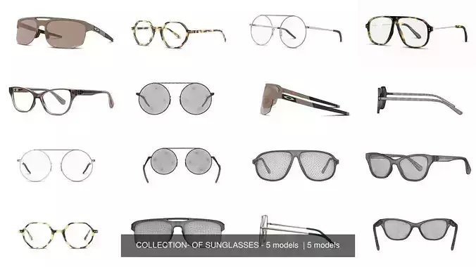 COLLECTION 11- OF SUNGLASSES - 5 models COLLECTION 11- OF SUNGLASSES - 5 models