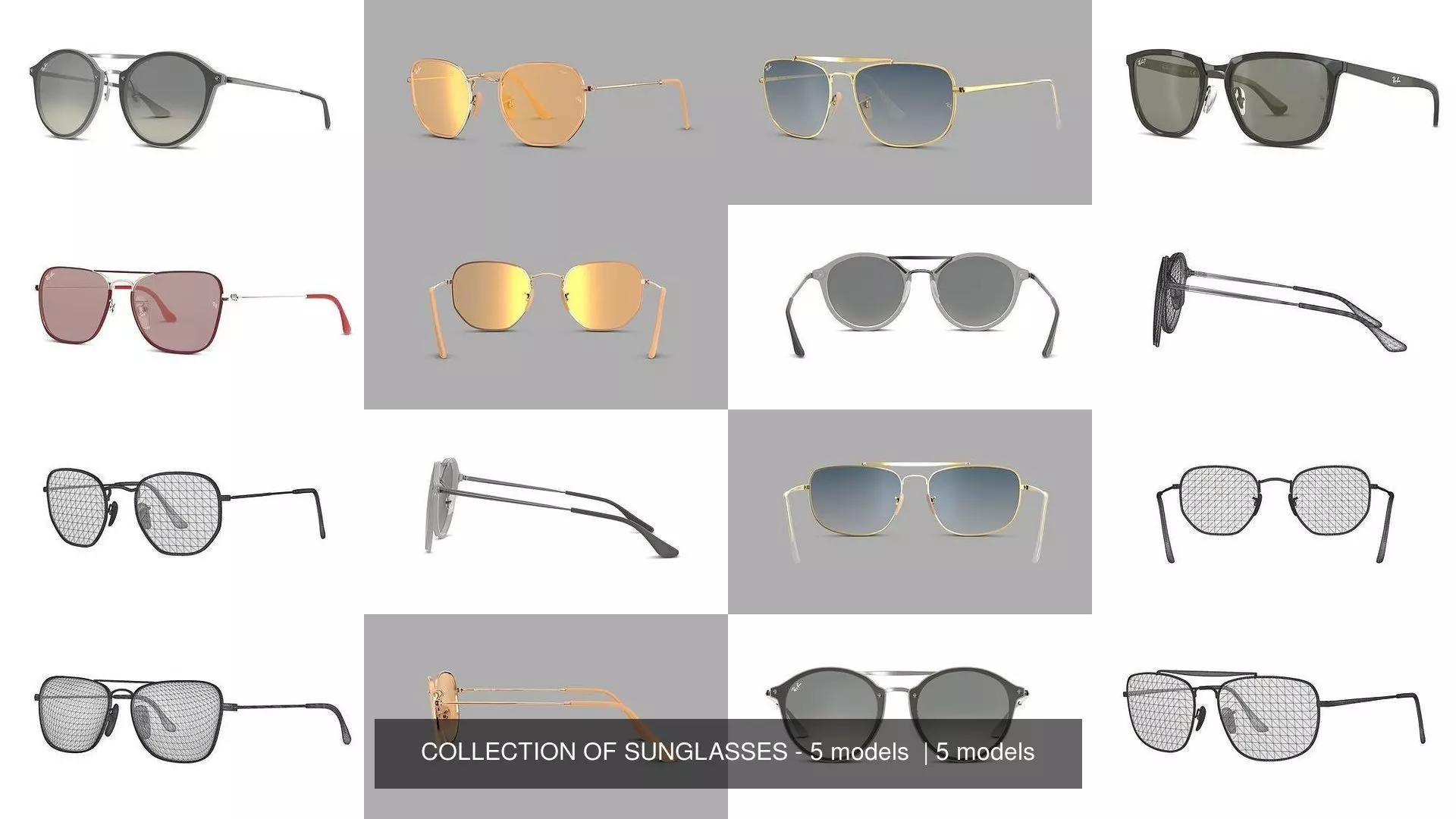 COLLECTION 10- OF SUNGLASSES - 5 models _0