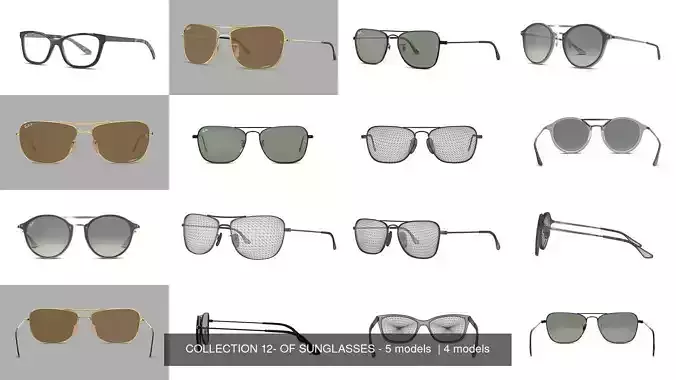 COLLECTION 12- OF SUNGLASSES - 5 models  