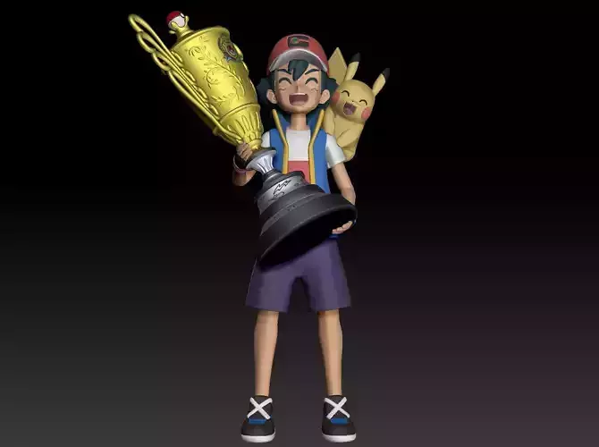 Pokemon Ash Ketchum Champion Trophy