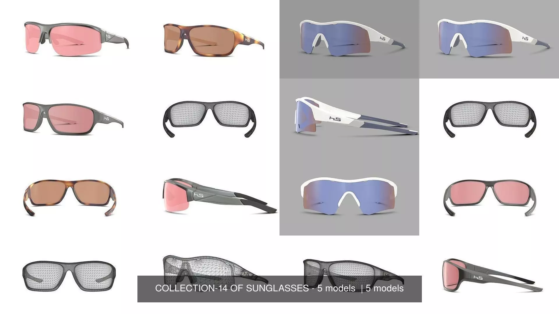 COLLECTION-14 OF SUNGLASSES - 5 models  _0