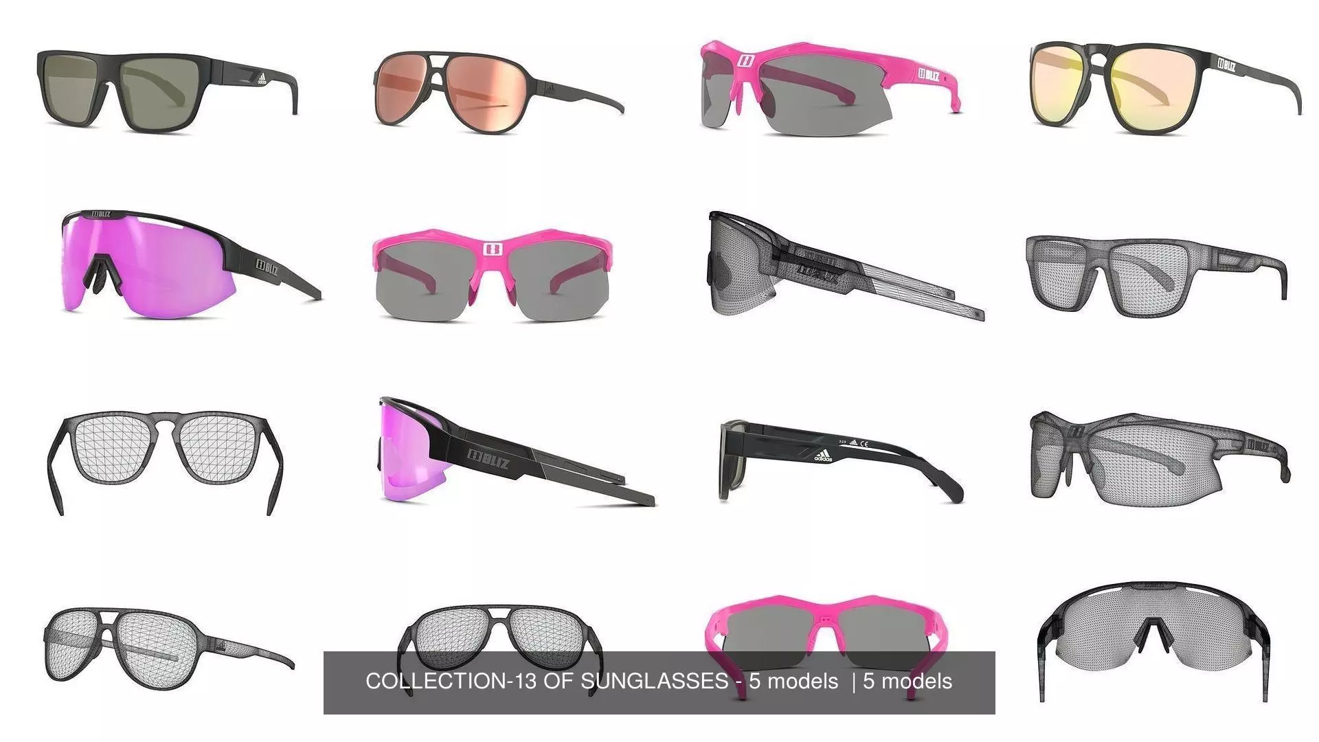 COLLECTION-13 OF SUNGLASSES - 5 models _0