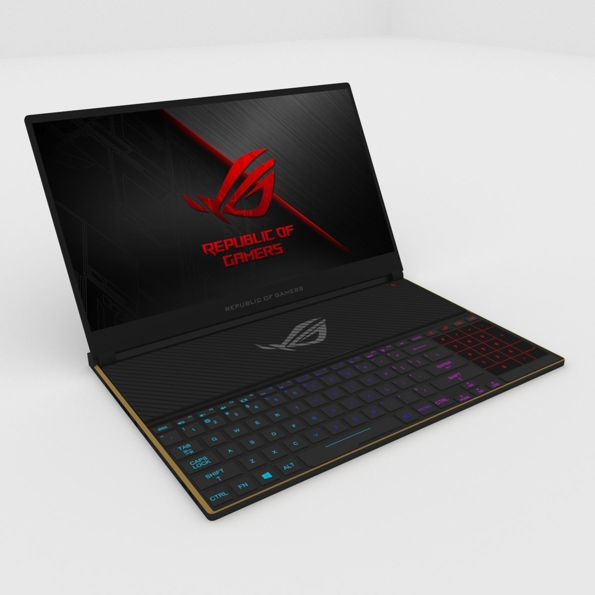 Asus Rog Zephyrus S Laptop Low-poly 3D model_1