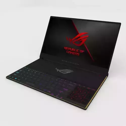Asus Rog Zephyrus S Laptop Low-poly 3D model Asus Rog Zephyrus S Laptop Low-poly 3D model