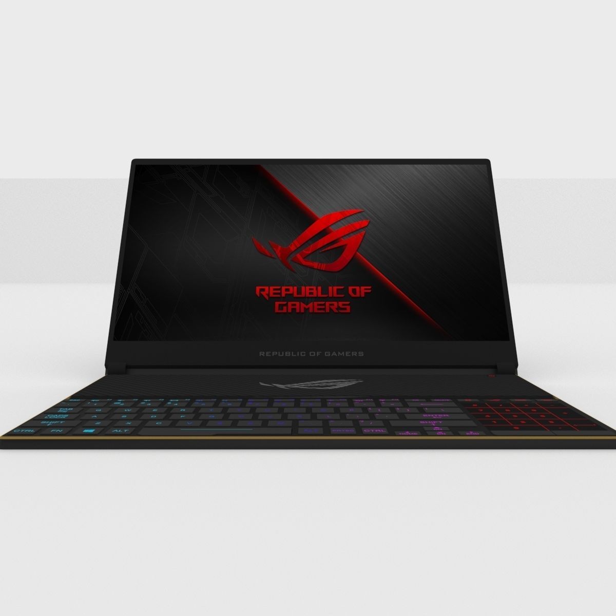 Asus Rog Zephyrus S Laptop Low-poly 3D model_2