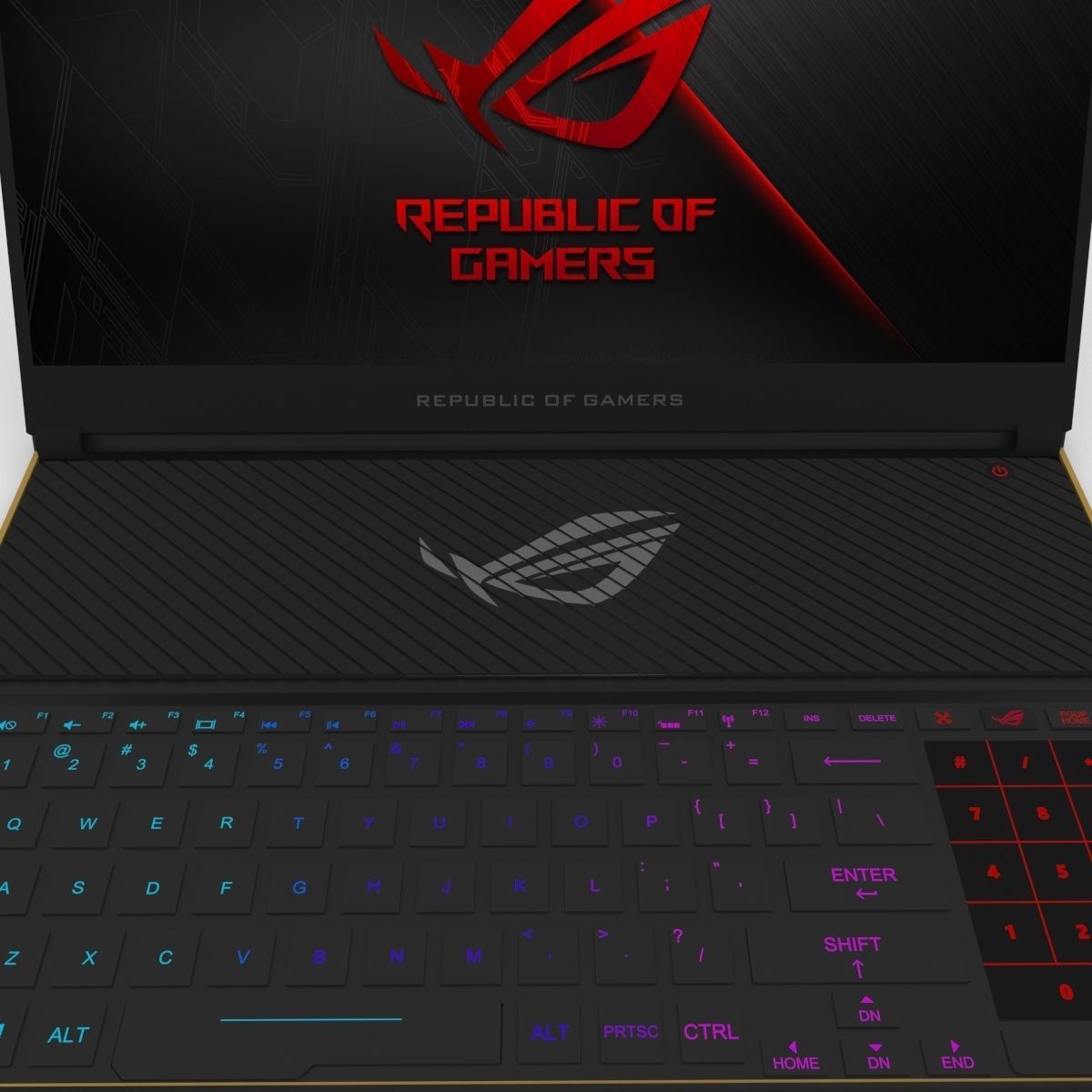 Asus Rog Zephyrus S Laptop Low-poly 3D model_7