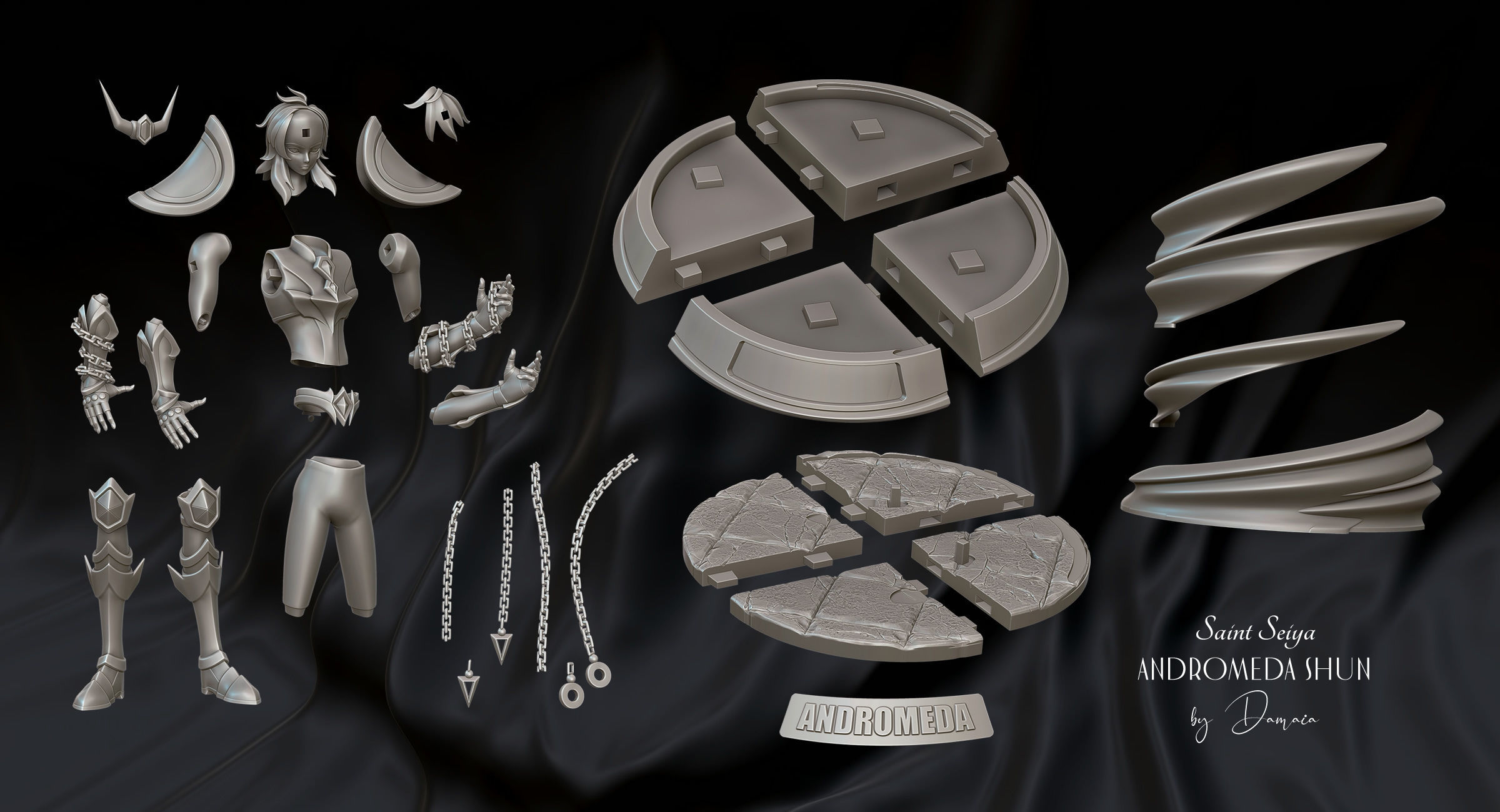 Saint Seiya - Andromeda Shun 3D print model_2