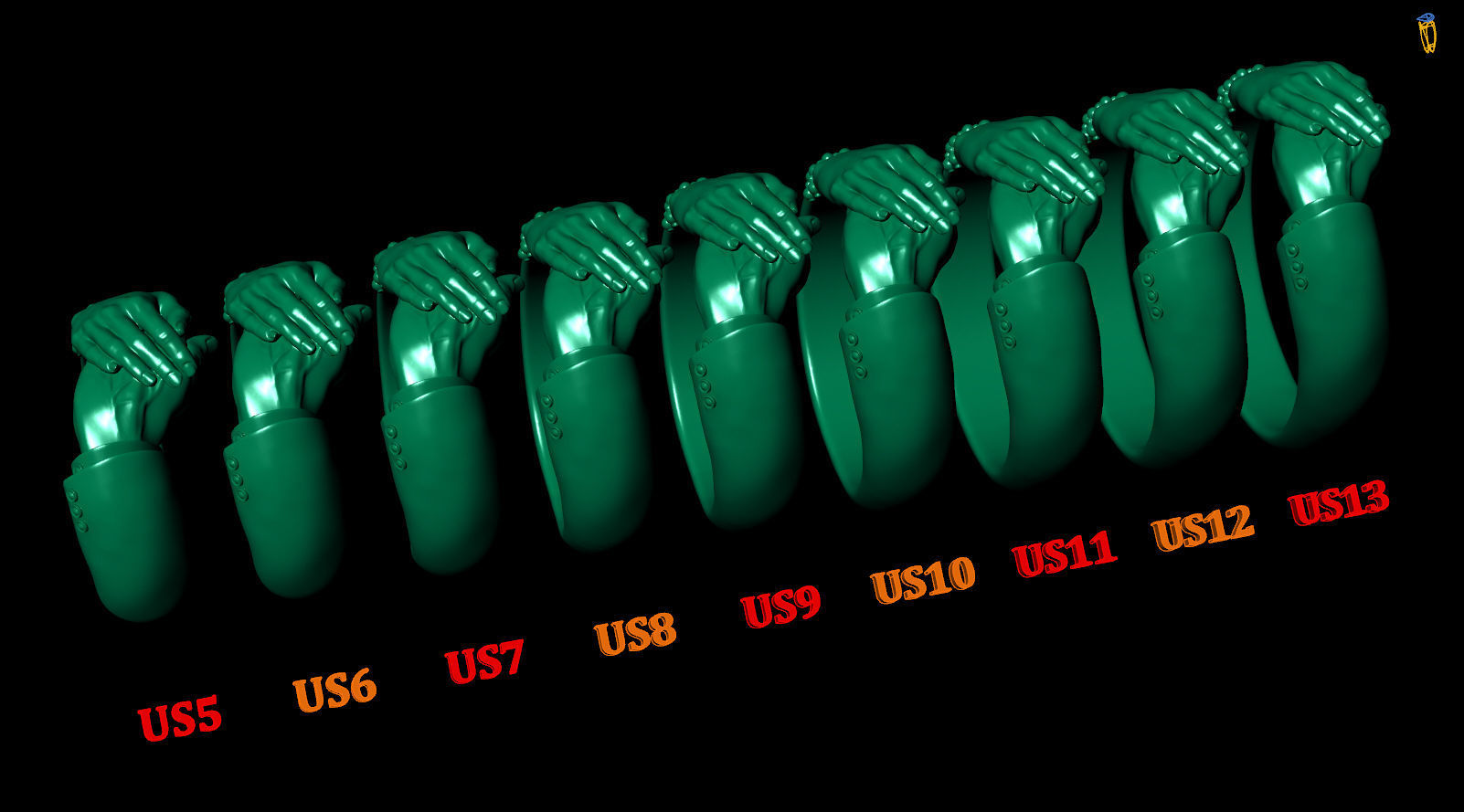 Hug Hands Men and Women Hugging Finger Ring 3D print model_9