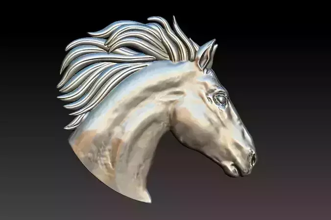 Horse head Relief 3D print model