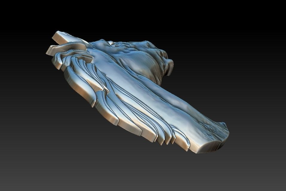 Horse head Relief 3D print model_18