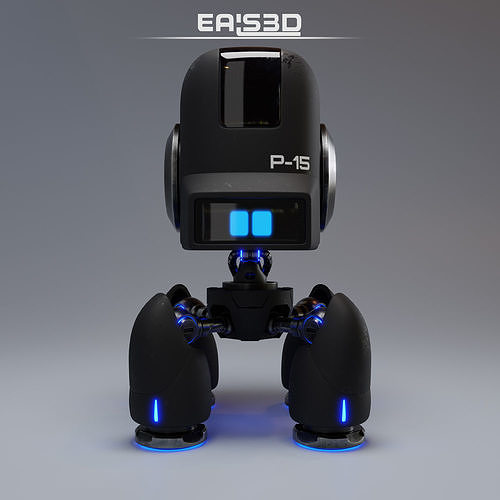Cute Spider Robot Black  3D model