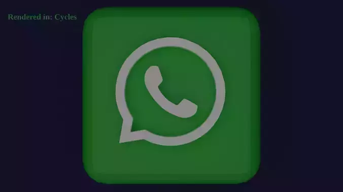 Whatsapp Icon Emoji Low-poly 3D model