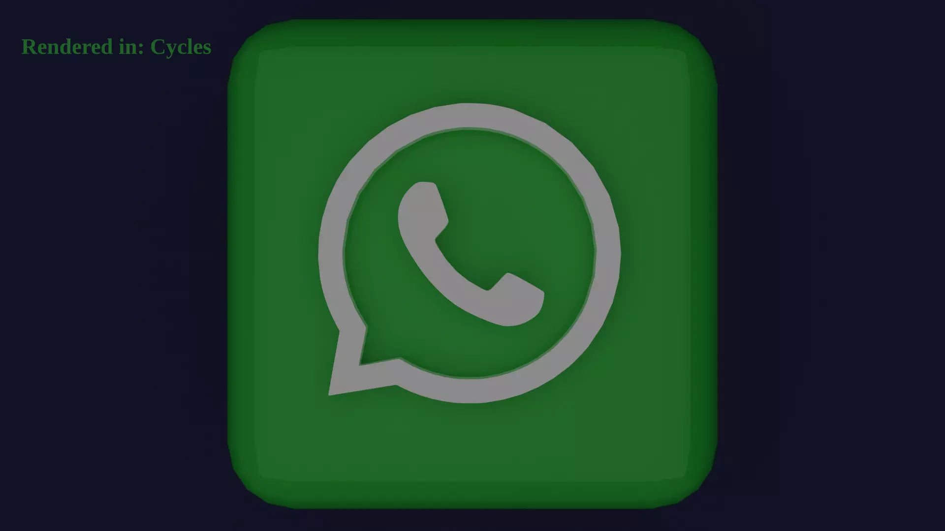 Whatsapp Icon Emoji Low-poly 3D model_0
