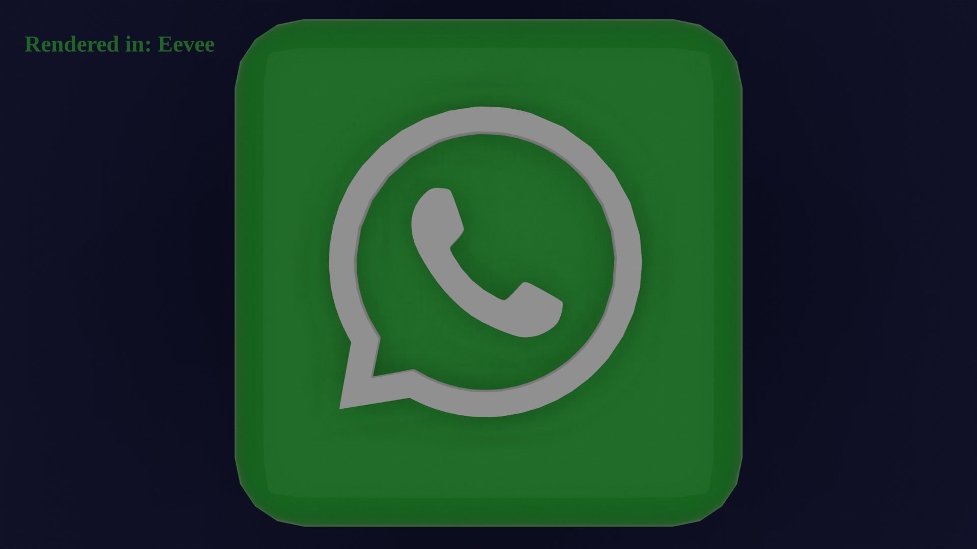 Whatsapp Icon Emoji Low-poly 3D model_3
