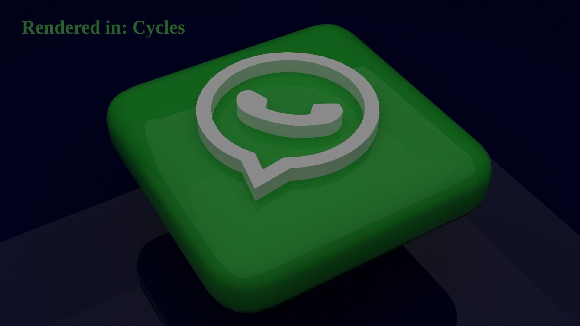 Whatsapp Icon Emoji Low-poly 3D model_1