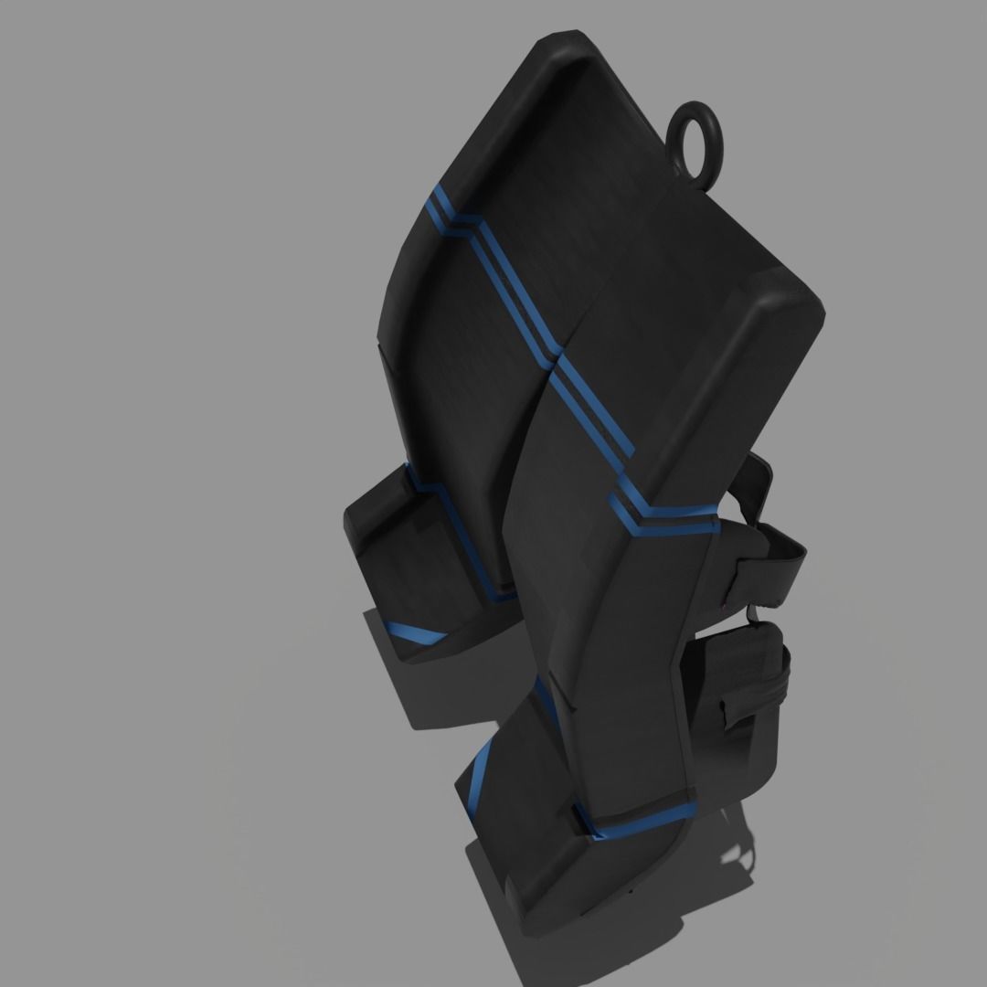 Ice Hockey Goalie Leg Pads Keychain 3D print model_2