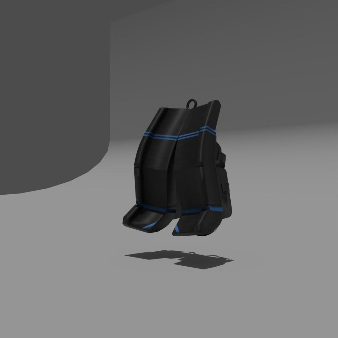 Ice Hockey Goalie Leg Pads Keychain 3D print model_6