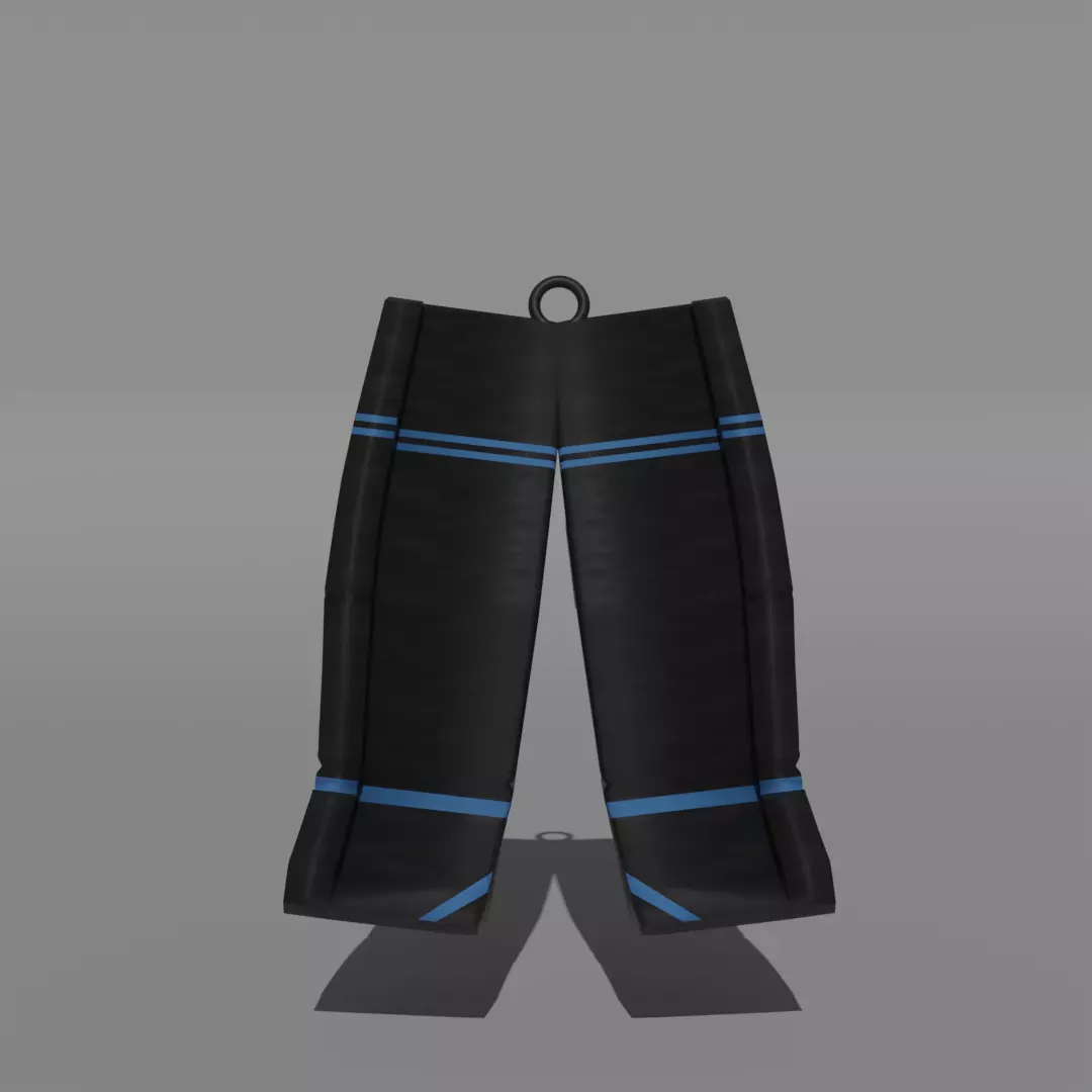 Ice Hockey Goalie Leg Pads Keychain 3D print model_0