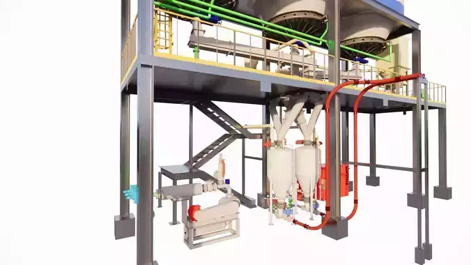 industrial tank factory industry storage equipment 3d model