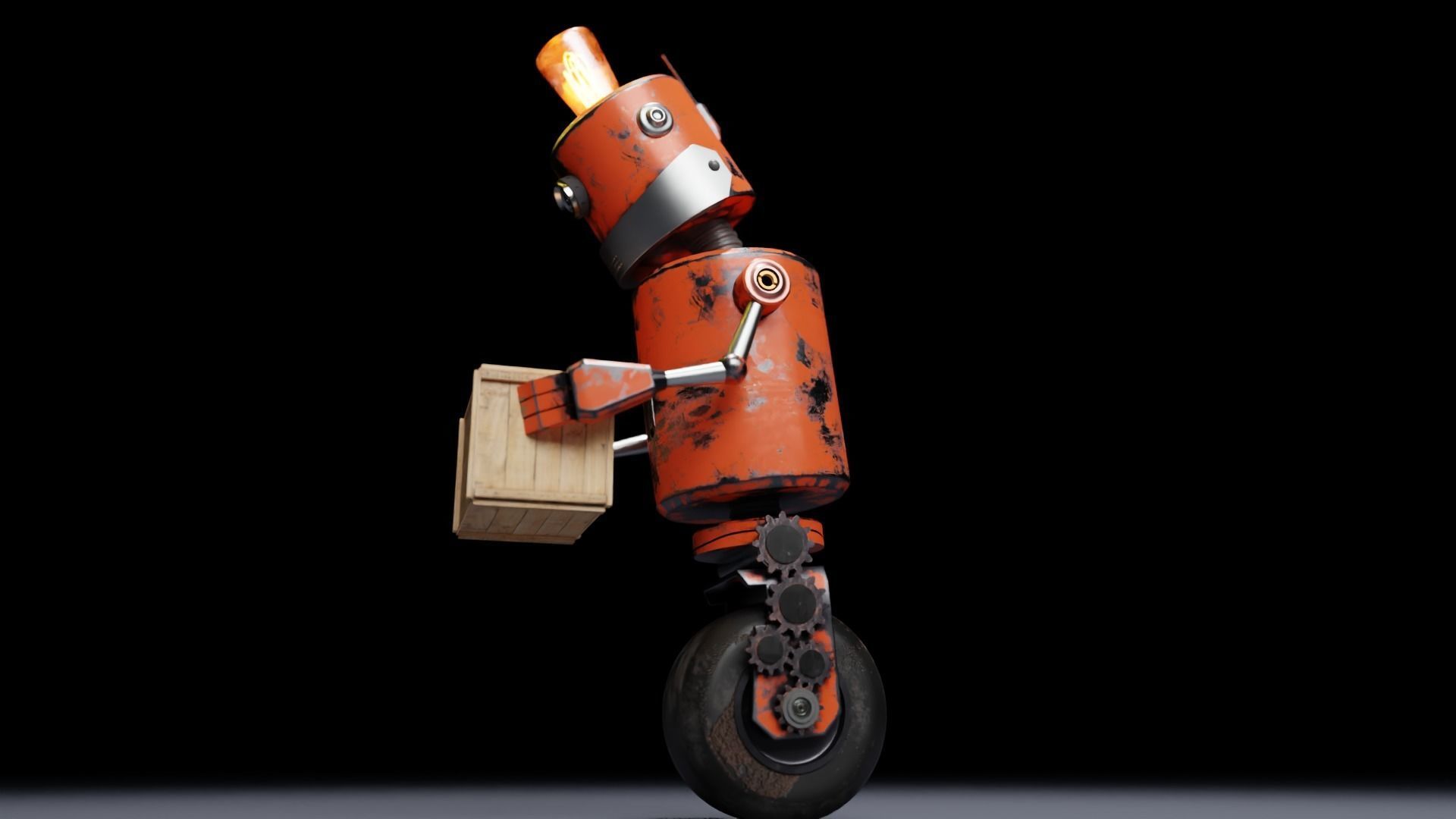 ROX-49 Low Poly Robot 3D Model 3D model_12
