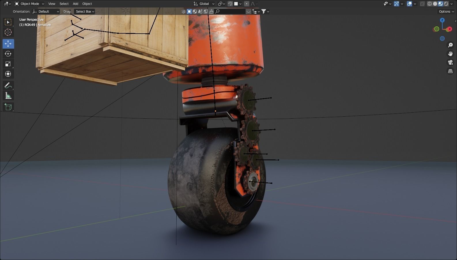 ROX-49 Low Poly Robot 3D Model 3D model_3