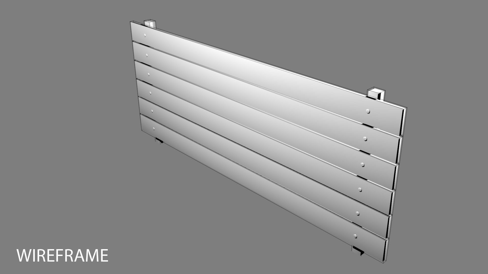 Wooden Bunker 1 3D model_3