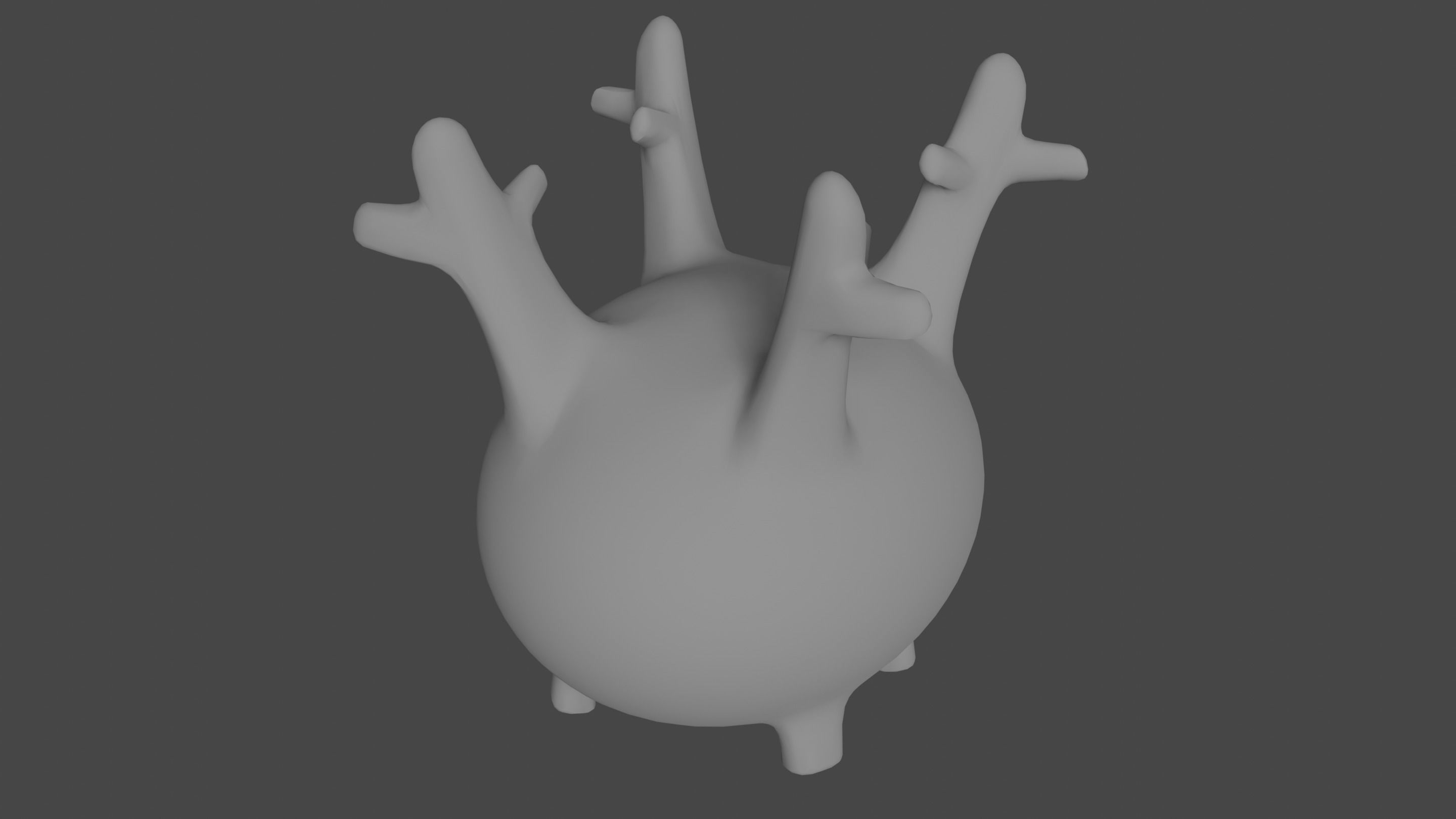 Pokemon Corsola and Shiny Version Low-poly 3D model_4