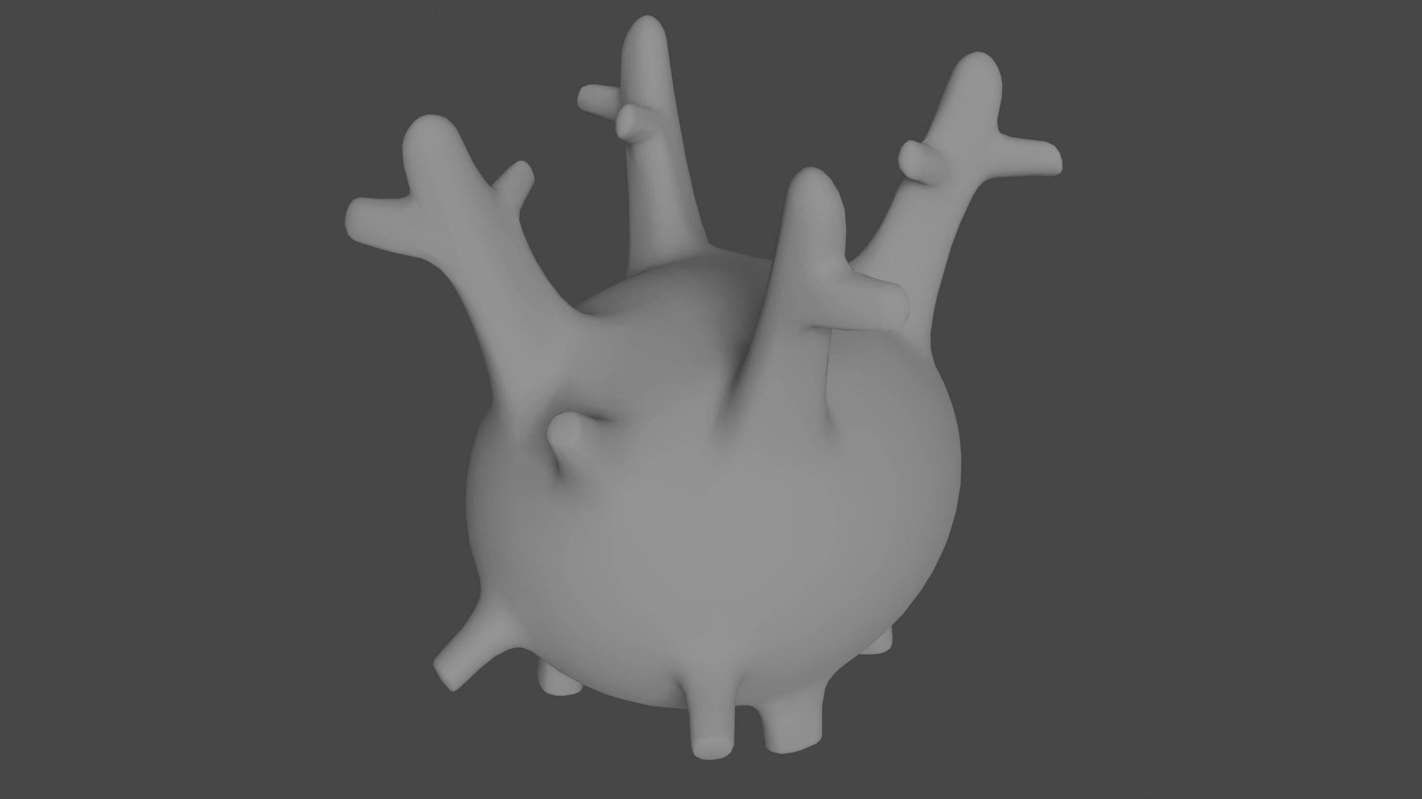 Pokemon Corsola and Shiny Version Low-poly 3D model_2