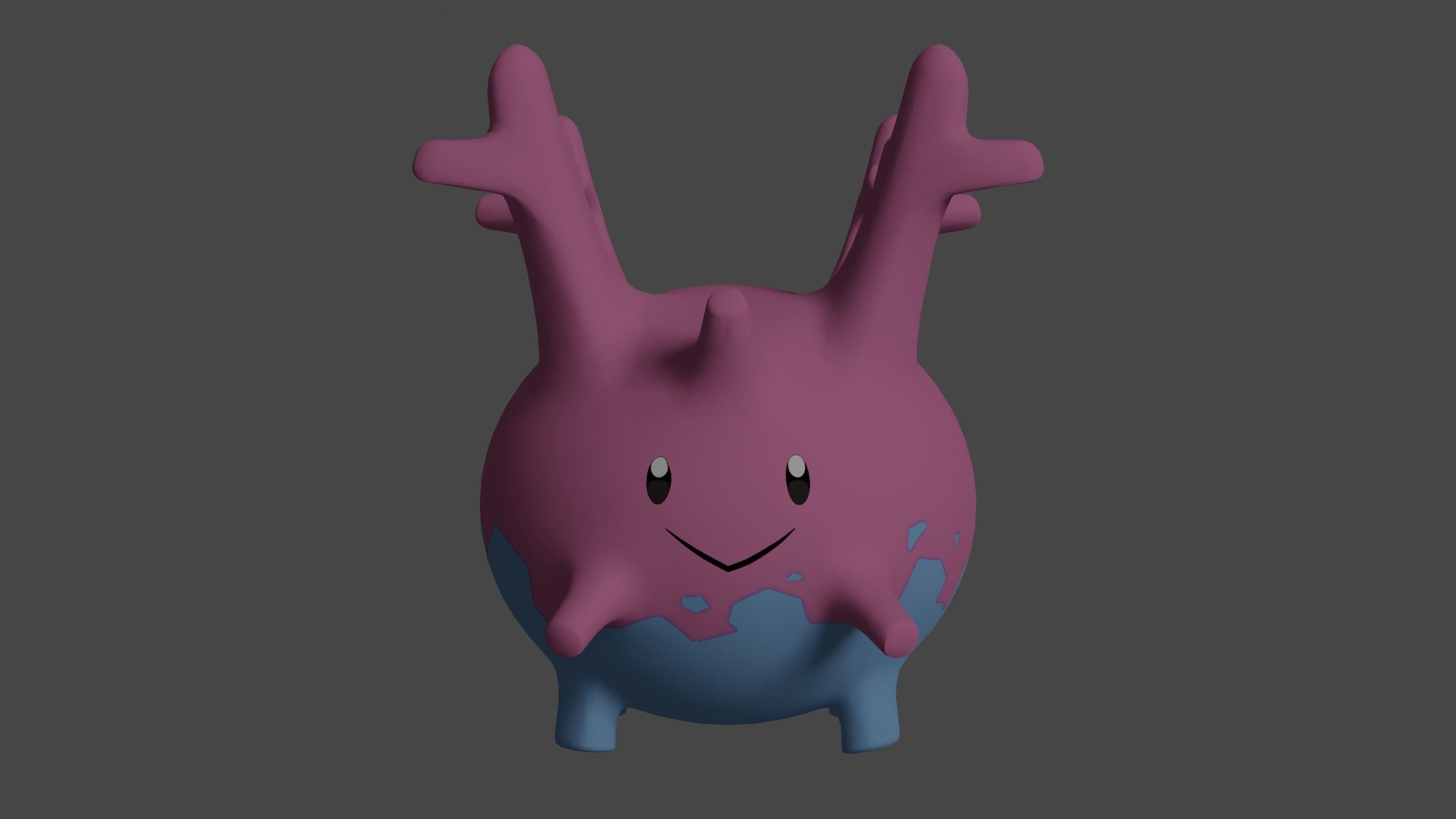 Pokemon Corsola and Shiny Version Low-poly 3D model_9