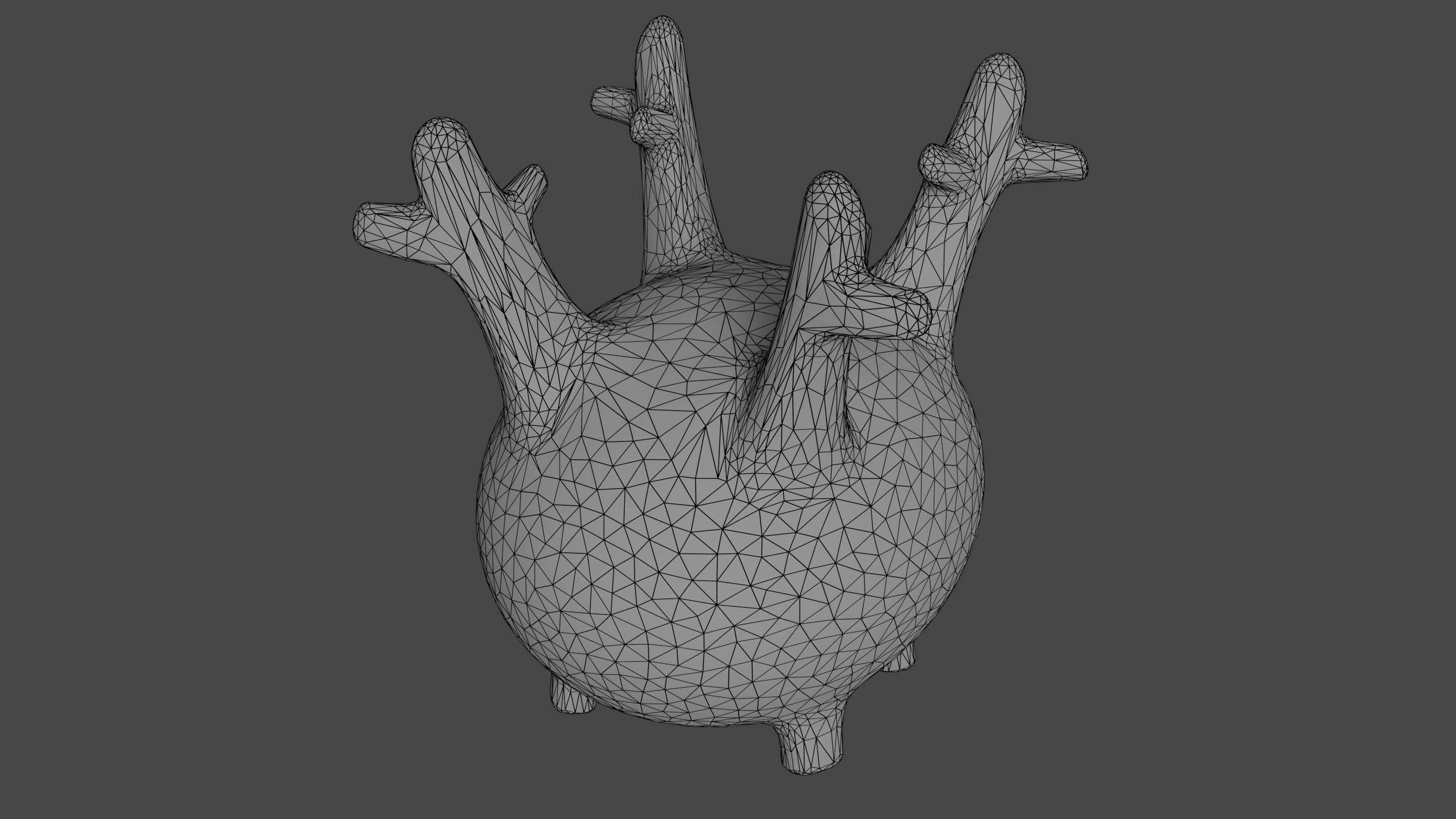 Pokemon Corsola and Shiny Version Low-poly 3D model_5