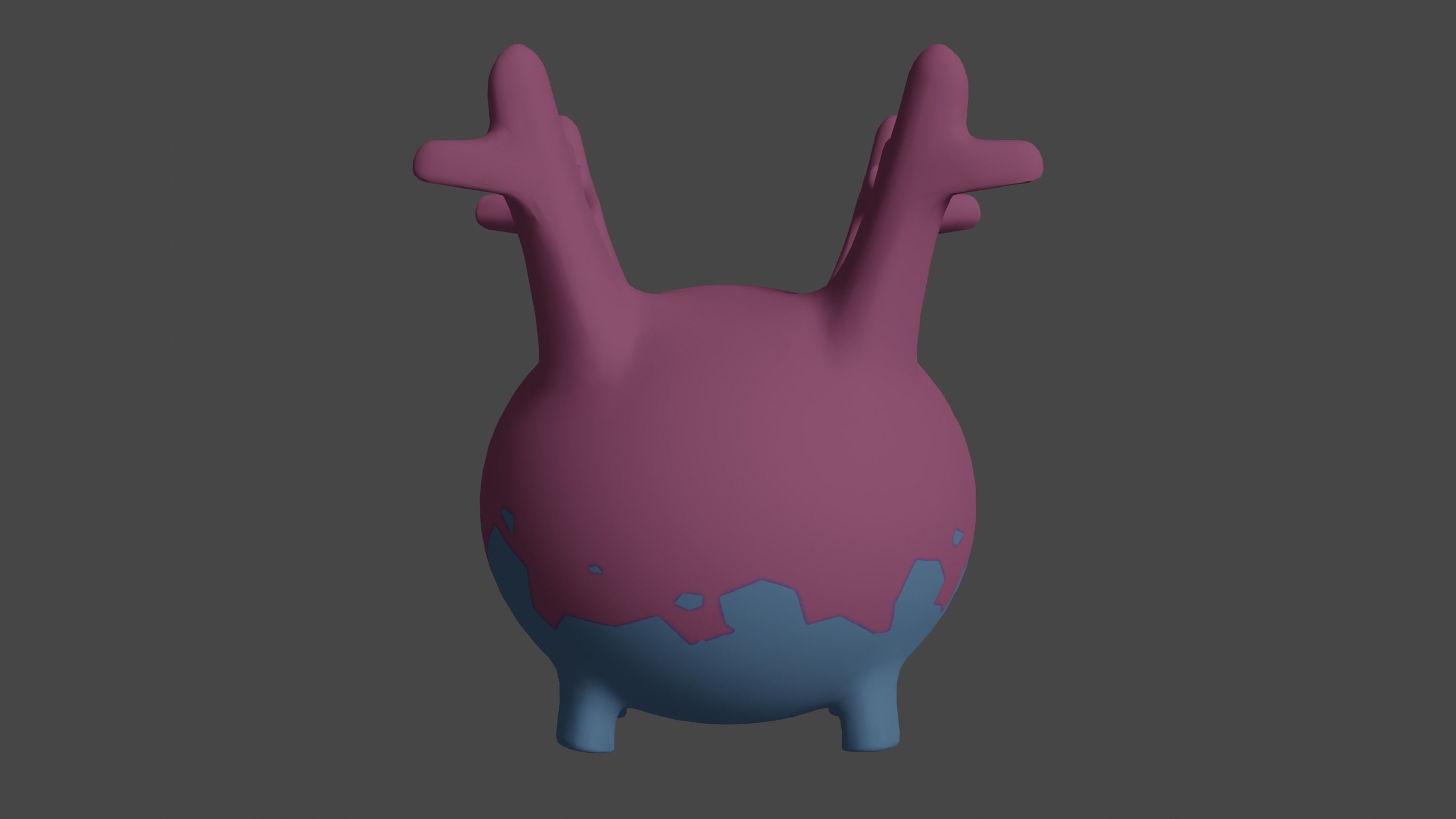 Pokemon Corsola and Shiny Version Low-poly 3D model_16