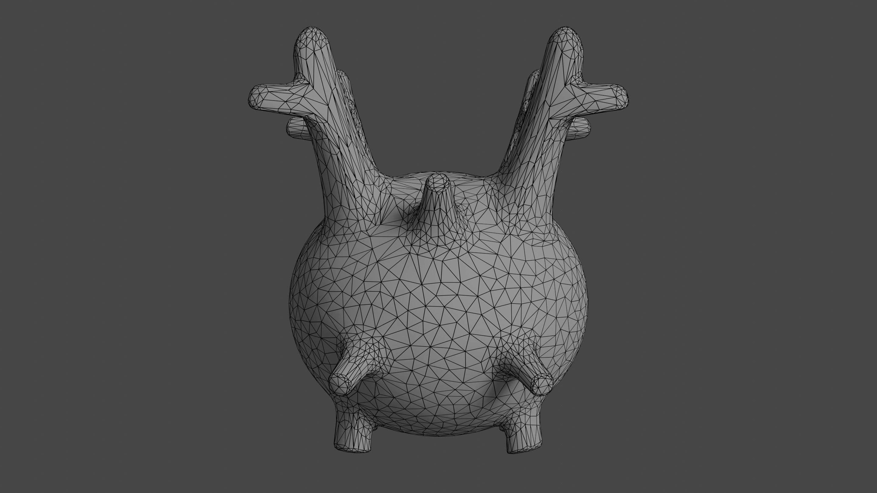 Pokemon Corsola and Shiny Version Low-poly 3D model_8