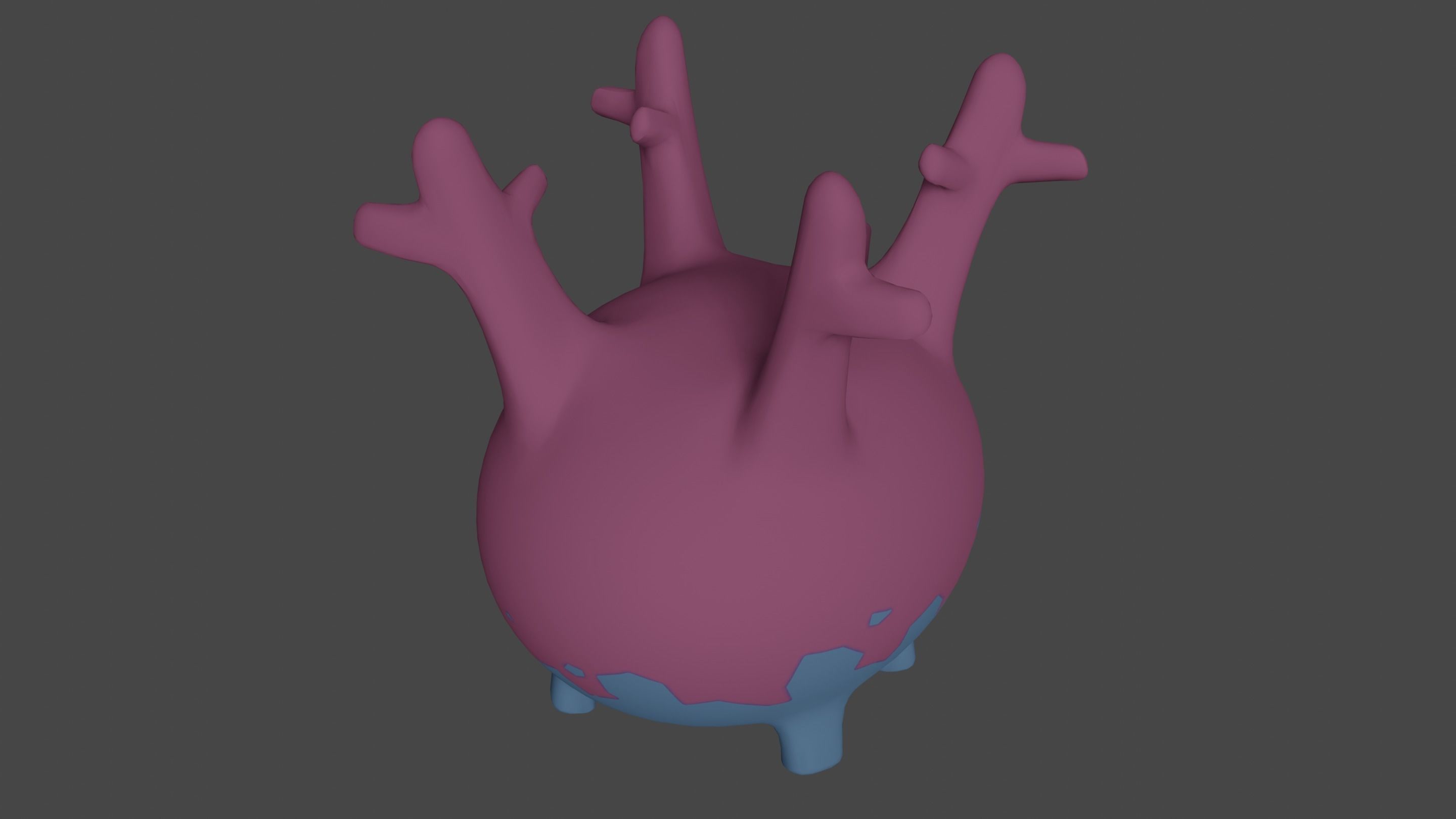 Pokemon Corsola and Shiny Version Low-poly 3D model_6